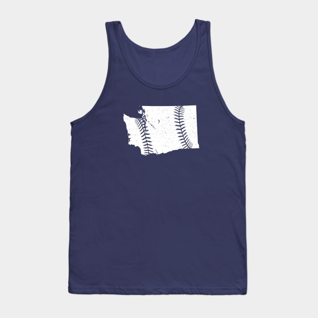 State of Washington Baseball Seams Tank Top by Skycrane